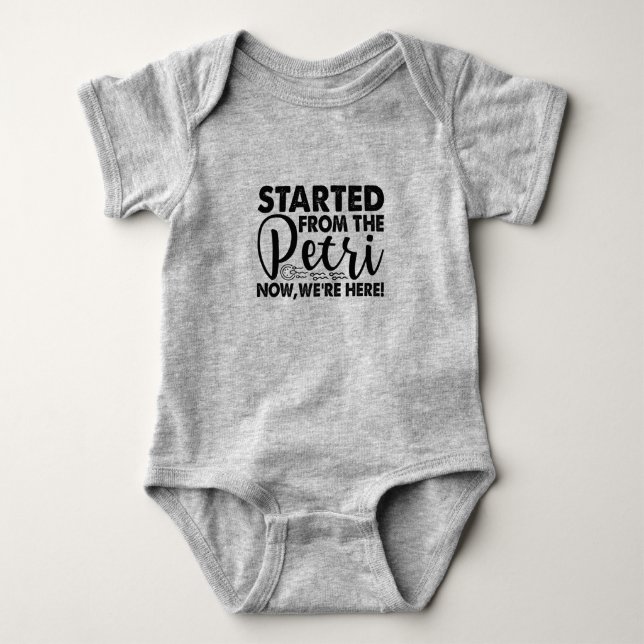 Begonnen vom Petri Baby Shirt (Vorderseite)