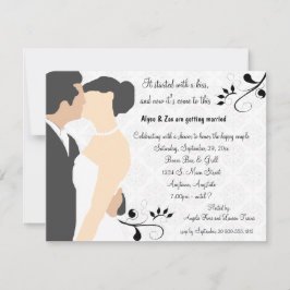 Begonnen wurde mit einer Kuss White Bridal Dusche  Einladung