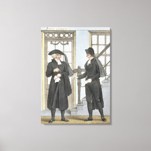 Begräbnis- Beamte von Amsterdam, Illustration von Leinwanddruck