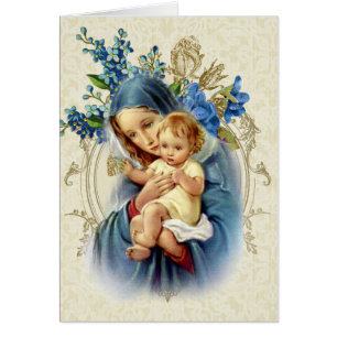 Begräbnis- Beileids-heilige Karte Marys u. Jesuss