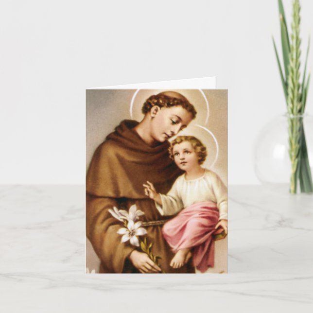 Begräbnis danken Ihnen kardiert | St Anthony 4 Dankeskarte (Vorderseite)