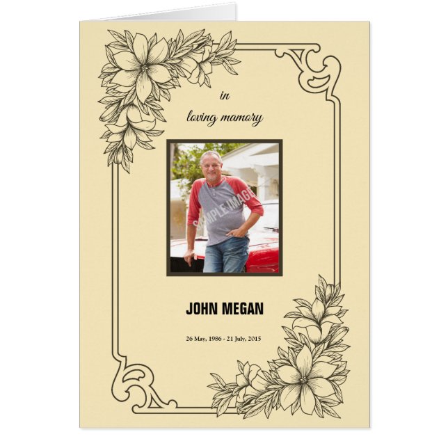 Begräbnis- Erinnerungsbroschüre (Vorne)