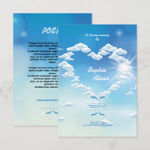 Begräbnis- Erinnerungsgebets-Karte Einladung