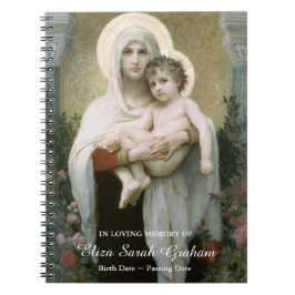 Begräbnis- Gast-Buch | Madonna der Rosen Notizblock