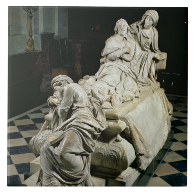 Begräbnis- Monument zu Armand-Jean du Plessis, Fliese (Vorderseite)