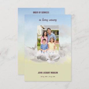 Begräbnis- Programm-Erinnerungskarte Einladung