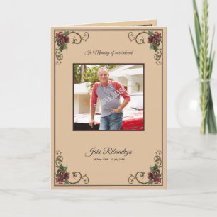 Begräbnis- Programm-Erinnerungsschablone Programm