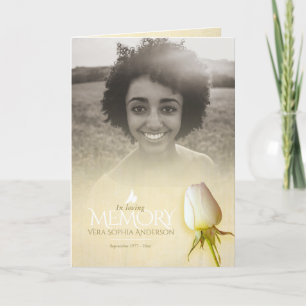 Begräbnis- Programmauftrag der Service-Creme-Rose Programm