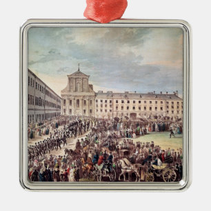 Begräbnis von Ludwig van Beethoven in Wien Ornament Aus Metall