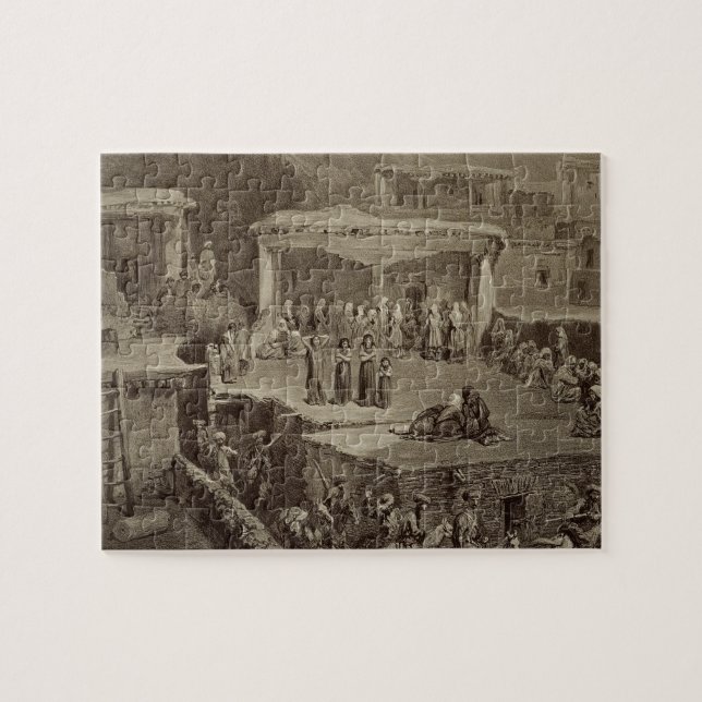 Begräbnis- Zeremonie in den Ruinen bei Akhaltchi, (Horizontal)