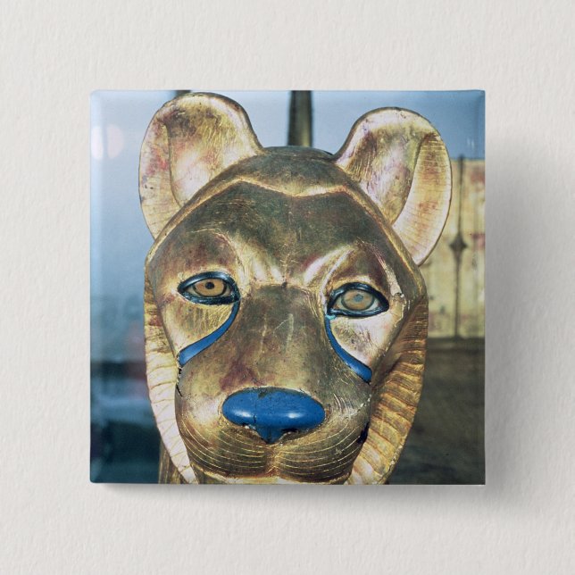 Begräbnisbedhead in Form eines Löwes Button (Vorderseite)