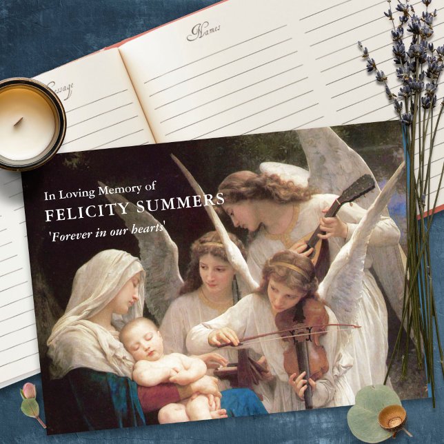 Begräbnisgastbuch | Mary Song of Angels 3 Gästebuch (funeral guest books, sympathy, celebration of life, in loving memory, memorial service, remembrance,)