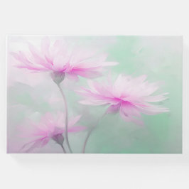 Begräbnisguestbook Rosa Blütenblume Gästebuch
