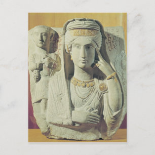Begräbnishilfe mit weiblicher Figur Postkarte