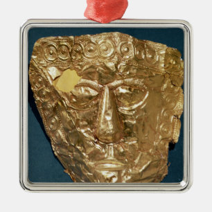 Begräbnismaske Ornament Aus Metall
