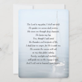 Begräbnisprogramm für Seeleute Einladung