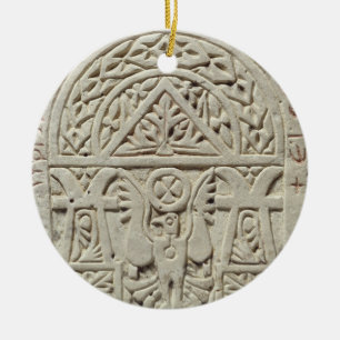 Begräbnisstela mit einer Taube oder einem Adler, Keramik Ornament