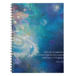 Begreifen des Universum-Notizbuches Notizblock