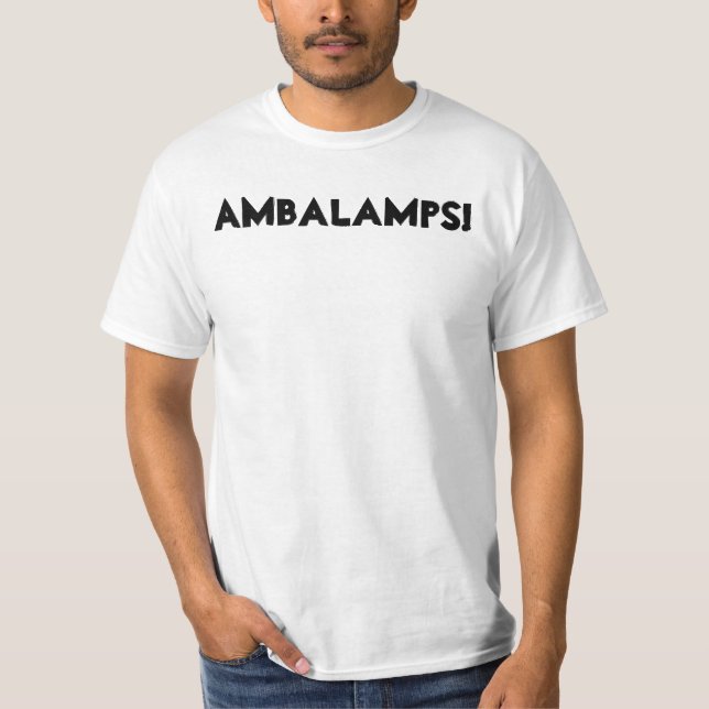 Begrenzt-Offizielles AMBALAMPS "weiße T " T-Shirt (Vorderseite)