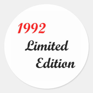 Begrenzte Ausgabe 1992 Runder Aufkleber