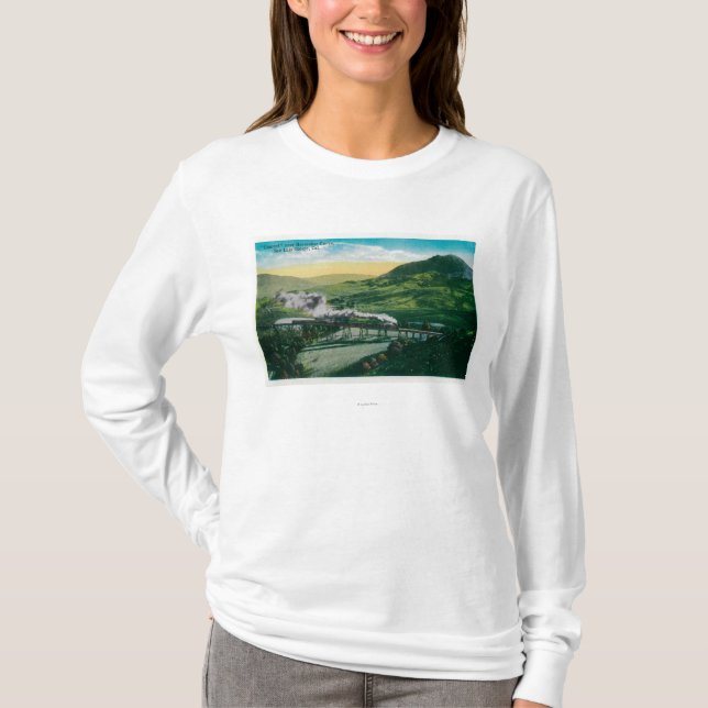 Begrenzte Eisenbahn nahe Hufeisenkurve T-Shirt (Vorderseite)