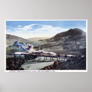 Begrenzte Eisenbahnstrecke, Hufeisenkurve Poster