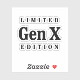 Begrenzte Gen X Edition Aufkleber