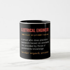 Begriffsbestimmung für "Funny Electrical Engineer" Zweifarbige Tasse