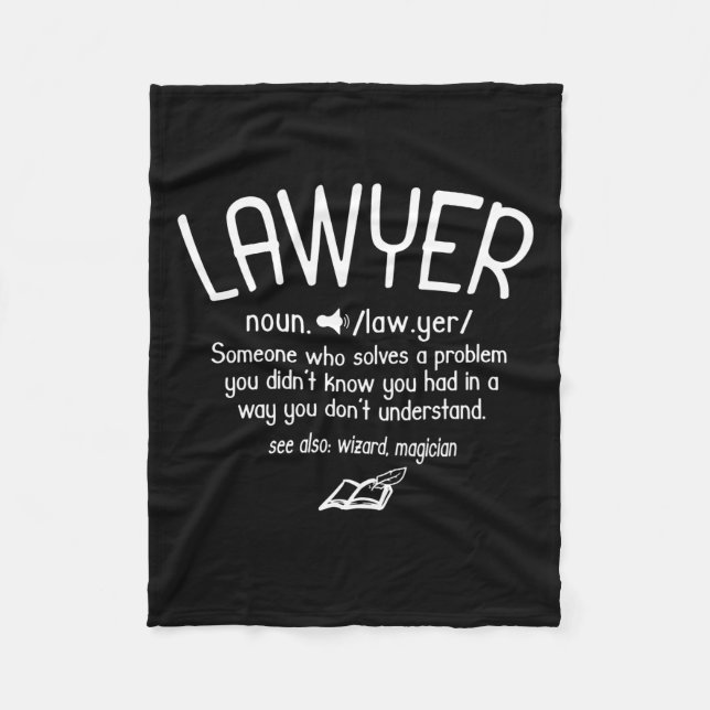 Begriffsbestimmung für "Funny Lawyer" Fleecedecke (Vorderseite)