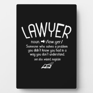 Begriffsbestimmung für "Funny Lawyer" Fotoplatte