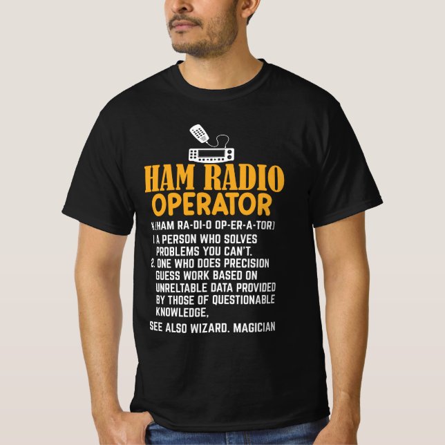 Begriffsbestimmung für HAM-Funkbetreiber T-Shirt (Vorderseite)