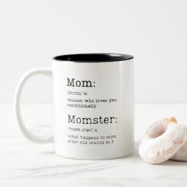 Begriffsbestimmung für sonnige Mama und Momster Zweifarbige Tasse