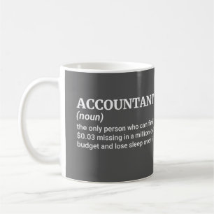 Begriffsbestimmung für "Witty Accounting" - ideale Kaffeetasse