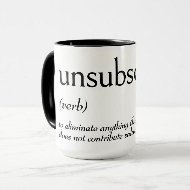 Begriffsbestimmung für Wörterbücher ohne ABONNEMEN Tasse (Vorderseite Links)