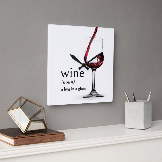 Begriffsbestimmung von WEIN im Wörterbuch Quadratische Wanduhr (Büro)