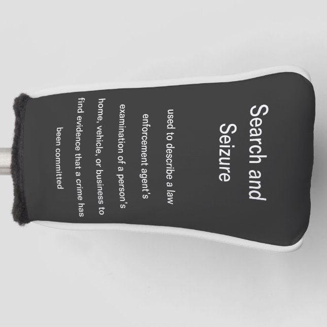 Begriffsbestimmungen Golf Headcover (Vorderseite)