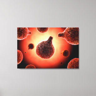 Begriffsbild von Plasmodium Malaria 1 verursachend Leinwanddruck