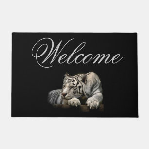 Begrüßen Sie 18" x 24" Tür-Matte/weißer Tiger Fußmatte