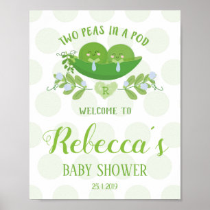 Begrüßen Sie das Party Zwei Erbsen in einer Pod Ba Poster