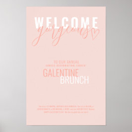 Begrüßen Sie das wunderschöne Valentine Party Post Poster