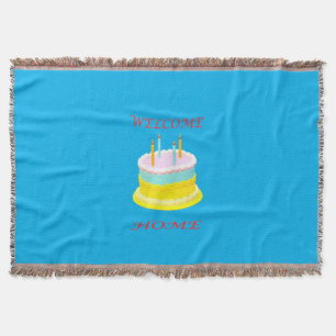 Begrüßen Sie die Zuhause in Meeresblau mit Kuchen Decke