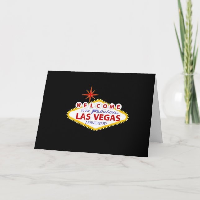 BEGRÜSSEN Sie ZU UNSERER LAS VEGAS-JAHRESTAG Karte (Vorderseite)