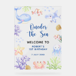 BEGRÜSSEN UNTER DER ERSTEN Geburtstagspartei DES M Acrylschild