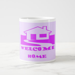 BEGRÜSSEN ZUHAUSE ZWEI SCHATTEN LILA PLUS-LOGOS Jumbo-Tasse