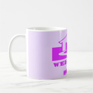 BEGRÜSSEN ZUHAUSE ZWEI SCHATTEN LILA PLUS-LOGOS KAFFEETASSE