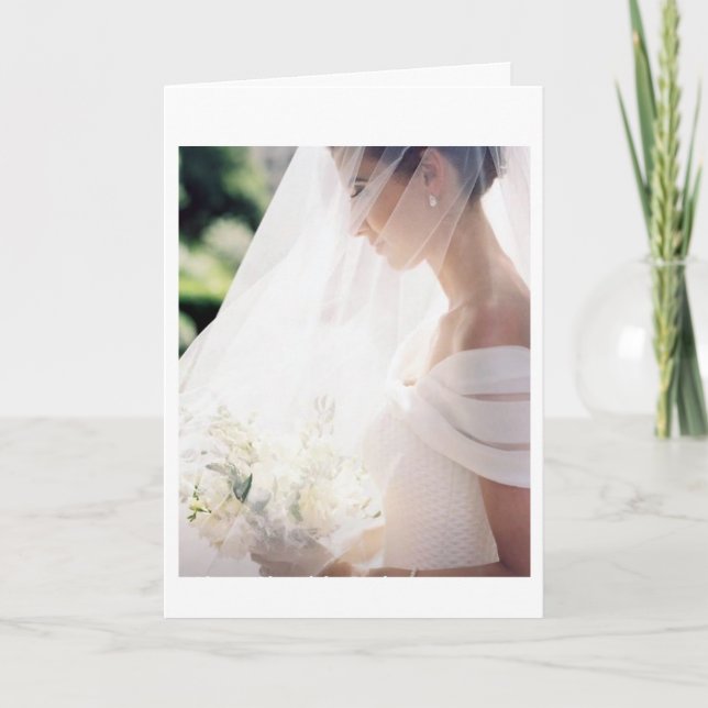 BEGRÜSSENDE TAGESGRATULATIONEN SCHÖNE BRIDE KARTE (Vorderseite)