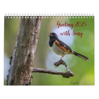 Begrüßung 2025 mit Song Calendar Kalender