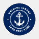 Begrüßung an Bord Schiffname Anchor Rope Navy Unte Untersetzer Set (Einzeln)