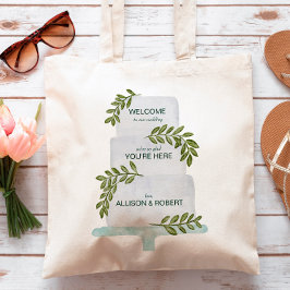 Begrüßung Begrüßungsbeutel mit Tortenabbildung Tragetasche