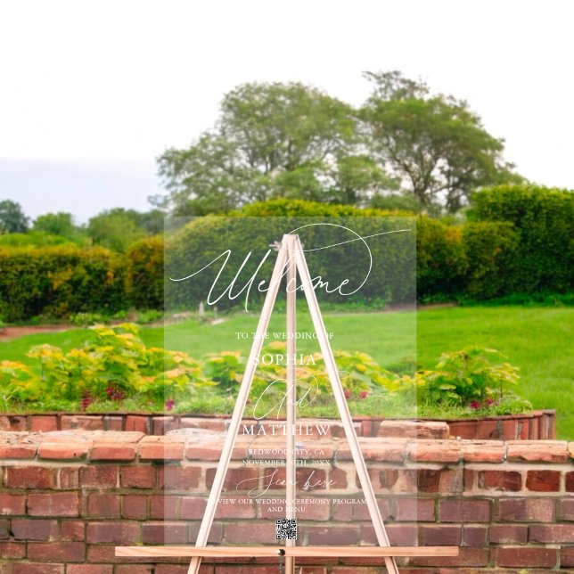 Begrüßung Begrüßungsskript QR Code-Zeichen Acrylschild (Von Creator hochgeladen)